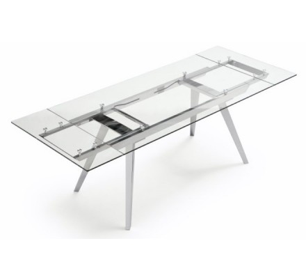 Mesa Comedor Extensible Estructura Cromada Modelo Miami