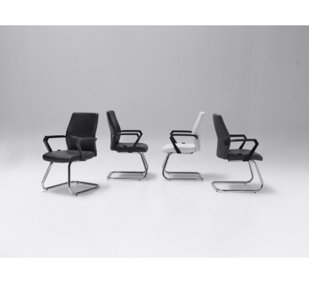 Sillón Confidente Oficina Ecopiel Modelo Kum - Varios Colores