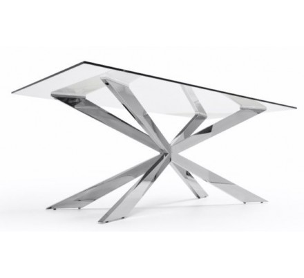 Mesa Comedor Acero Cromado Modelo Linving 200x100