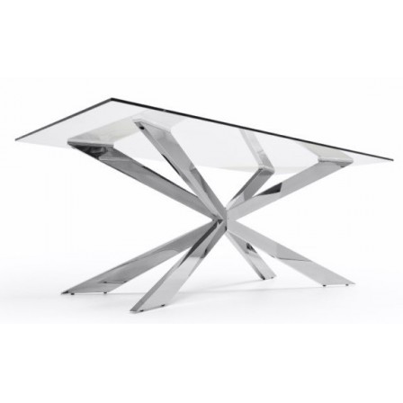 Mesa Comedor Acero Cromado Modelo Linving 200x100