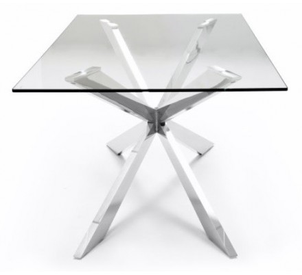 Mesa Comedor Acero Cromado Modelo Linving 200x100