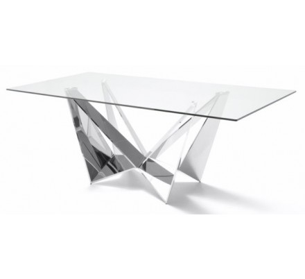Mesa Comedor Diseño Estructura Cromada Modelo Kroma