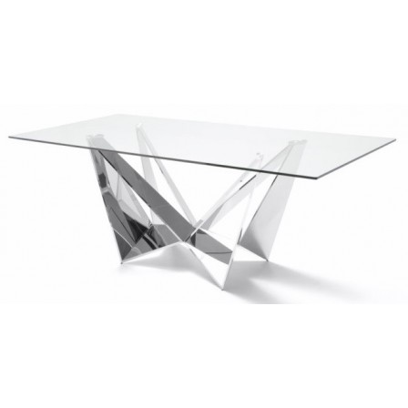 Mesa Comedor Diseño Estructura Cromada Modelo Kroma