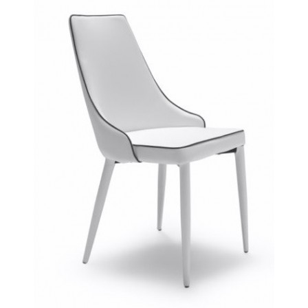 Silla Eco Piel Estilo Moderno Modelo Izan -  Varios Colores