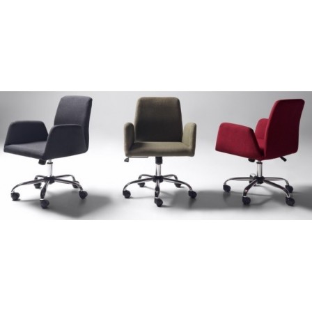 Sillón Tapizado Oficina Modelo Hugo - Varios Colores