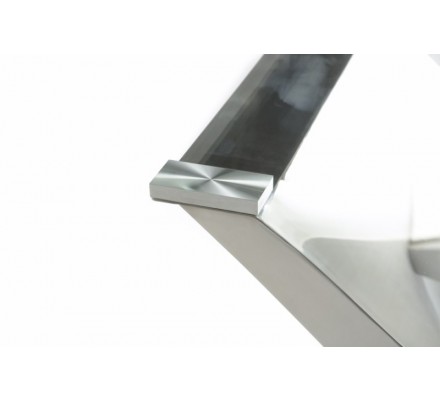 Mesa Comedor Cristal Estructura Cromada Modelo Esparta - Varias Medidas