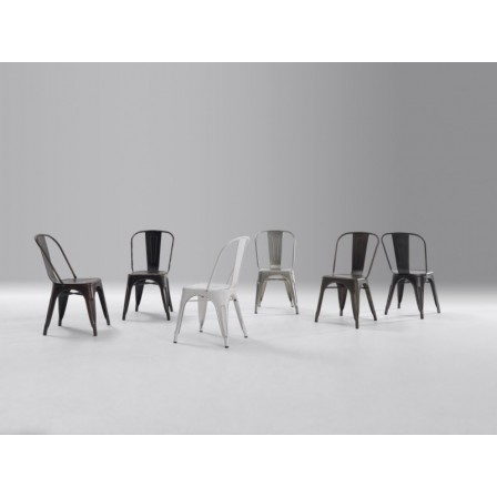 Silla Acero Industrila modelo Century - Varios Acabados
