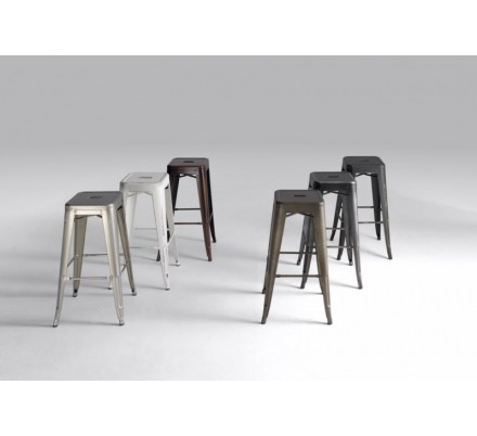 Taburete Alto Bar Industrial Modelo Cartago - Varios Acabados