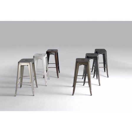 Taburete Alto Bar Industrial Modelo Cartago - Varios Acabados