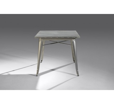 Mesa Cuadrada Acero Industrial Modelo Calabria - Varios Acabados