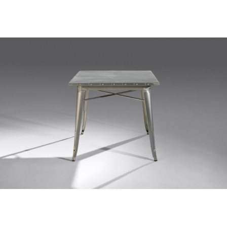 Mesa Cuadrada Acero Industrial Modelo Calabria - Varios Acabados