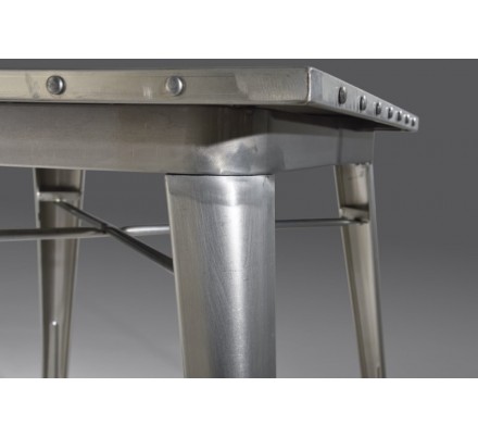 Mesa Cuadrada Acero Industrial Modelo Calabria - Varios Acabados