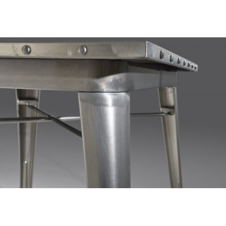 Mesa Cuadrada Acero Industrial Modelo Calabria - Varios Acabados