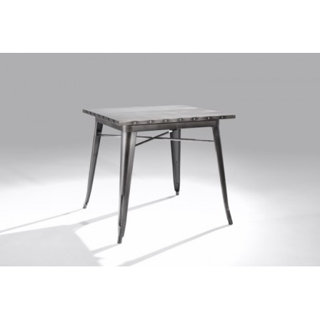 Mesa Cuadrada Acero Industrial Modelo Calabria - Varios Acabados