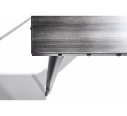 Mesa Cuadrada Acero Industrial Modelo Calabria - Varios Acabados