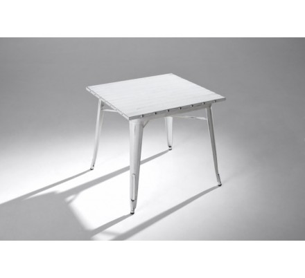 Mesa Cuadrada Acero Industrial Modelo Calabria - Varios Acabados