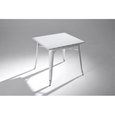 Mesa Cuadrada Acero Industrial Modelo Calabria - Varios Acabados