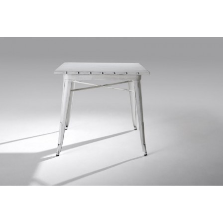 Mesa Cuadrada Acero Industrial Modelo Calabria - Varios Acabados