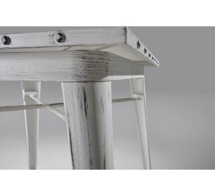 Mesa Cuadrada Acero Industrial Modelo Calabria - Varios Acabados