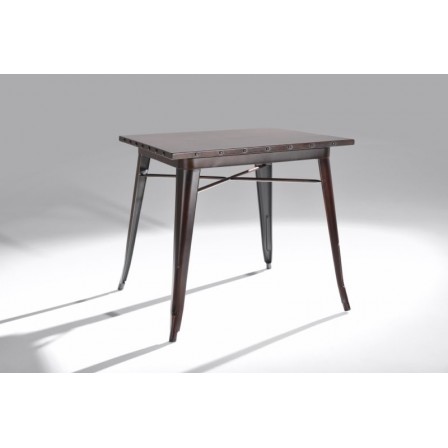 Mesa Cuadrada Acero Industrial Modelo Calabria - Varios Acabados