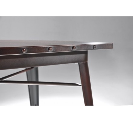 Mesa Cuadrada Acero Industrial Modelo Calabria - Varios Acabados