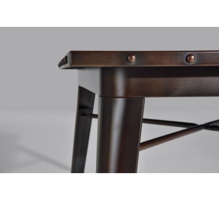 Mesa Cuadrada Acero Industrial Modelo Calabria - Varios Acabados