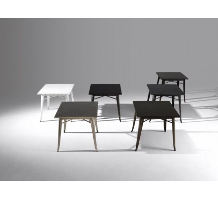 Mesa Cuadrada Acero Industrial Modelo Calabria - Varios Acabados