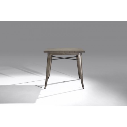 Mesa Cuadrada Acero Industrial Modelo Calabria - Varios Acabados