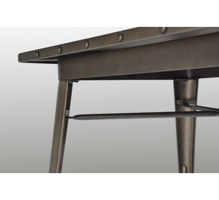 Mesa Cuadrada Acero Industrial Modelo Calabria - Varios Acabados