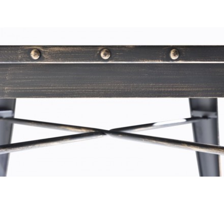 Mesa Cuadrada Acero Industrial Modelo Calabria - Varios Acabados