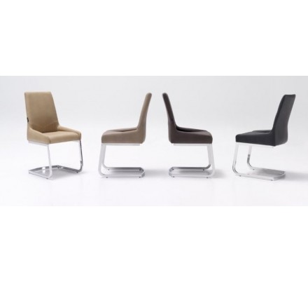 Silla Comedor Modelo Armada Tapizada Estructura Cromada - Varios Colores