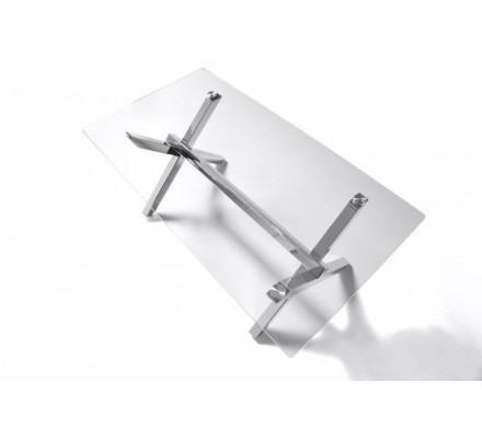 Mesa Centro Acero - Cristal Modelo Diversso 110x60