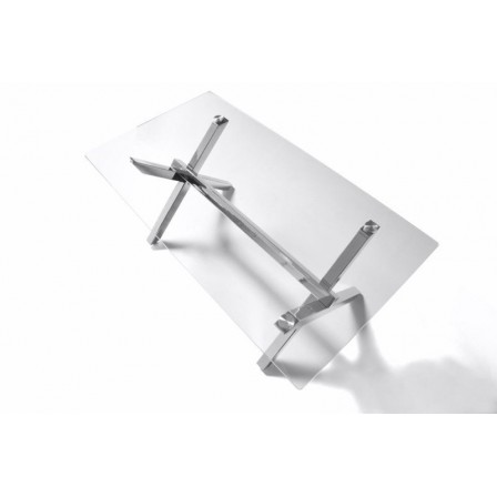 Mesa Centro Acero - Cristal Modelo Diversso 110x60
