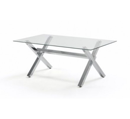 Mesa Centro Acero - Cristal Modelo Diversso 110x60