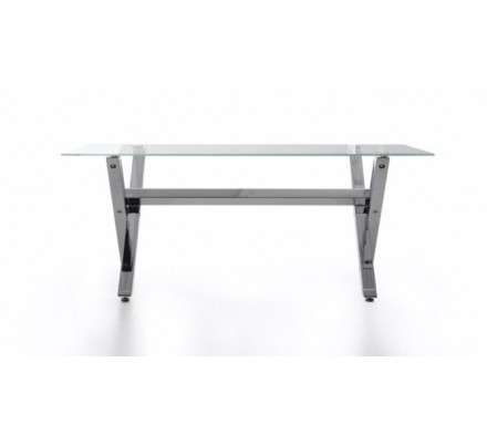 Mesa Centro Acero - Cristal Modelo Diversso 110x60