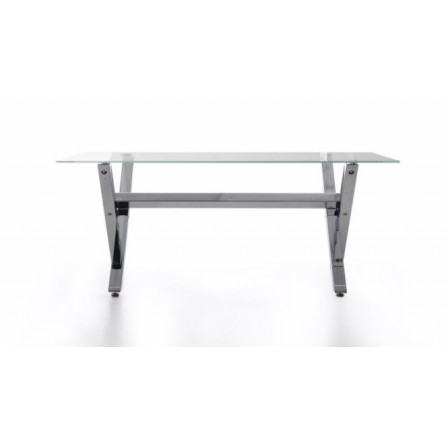 Mesa Centro Acero - Cristal Modelo Diversso 110x60