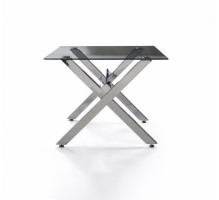 Mesa Centro Acero - Cristal Modelo Diversso 110x60
