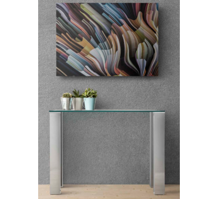 Escritorio Bambu Plus Acero Inoxidable Pulido 100x75