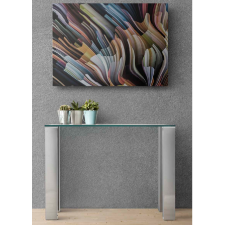 Escritorio Bambu Plus Acero Inoxidable Pulido 100x75