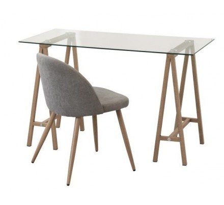 Mesa Escritorio Caballetes Estilo Natural Modelo Polga