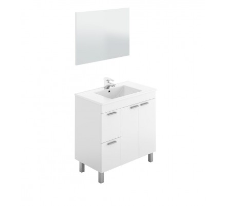 Mueble Baño Aktiva 80 CM + Espejo + Lavabo