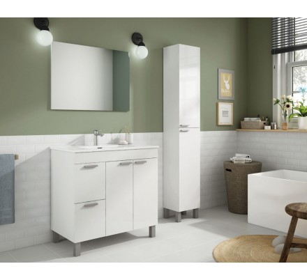 Mueble Baño Aktiva 80 CM + Espejo + Lavabo