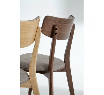 Silla Comedor Tapizada Color Natural Modelo Anais - Varios Colores Tejido