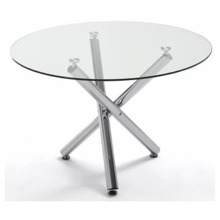 Mesa Comedor Estructura Cromada Modelo Spectra 110 Diámetro