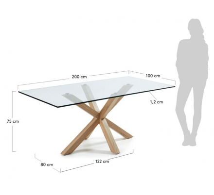 Mesa Arya Color Madera Natural 200x100