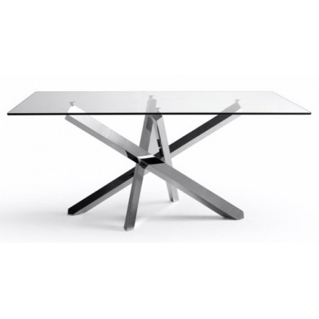 Mesa Comedor Acero Inoxidable Cromado Modelo Milan - Varias Medidas