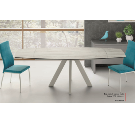 Mesa Comedor Extensible Modelo Toja - Distintos Colores Acabado