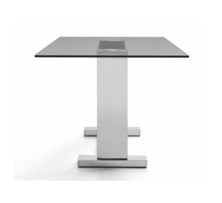 Mesa Comedor Estructura Cromada-Cristal Templado Modelo Mubic 160x90