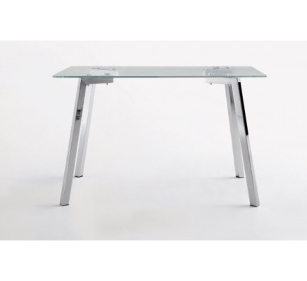 Mesa Comedor Modelo Duke Acero y Cristal - Varias Medidas