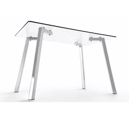 Mesa Comedor Modelo Duke Acero y Cristal - Varias Medidas